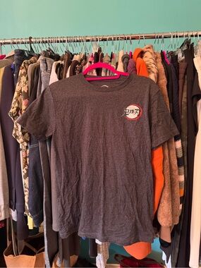 Demon Slayer Graphic Tee with Small Chest Logo